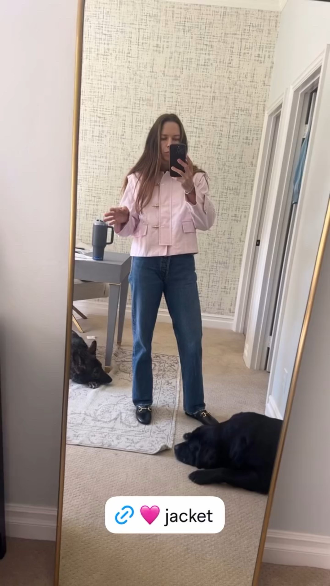 @hillhousefinds barn jacket, pink barn jacket, pink jacket, quiet luxury, perfect Mom jeans, perfect 90s jeans, Carolyne Bessette style, 90s style 

#LTKootd #LTKdayinmylife #LTKWorkwear