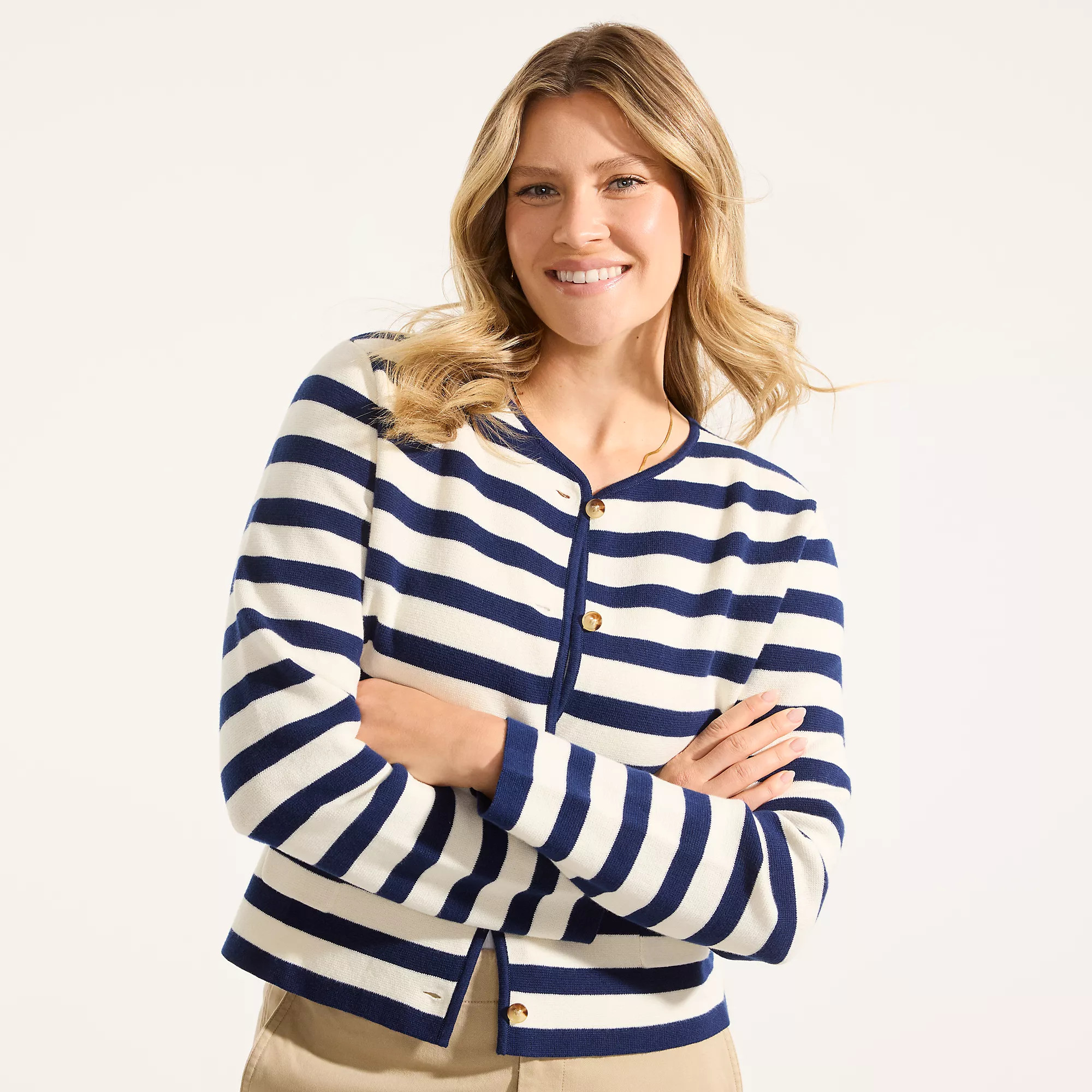Women's Fine Gauge Cotton Milano Blazer Sweater | Lands' End (US)