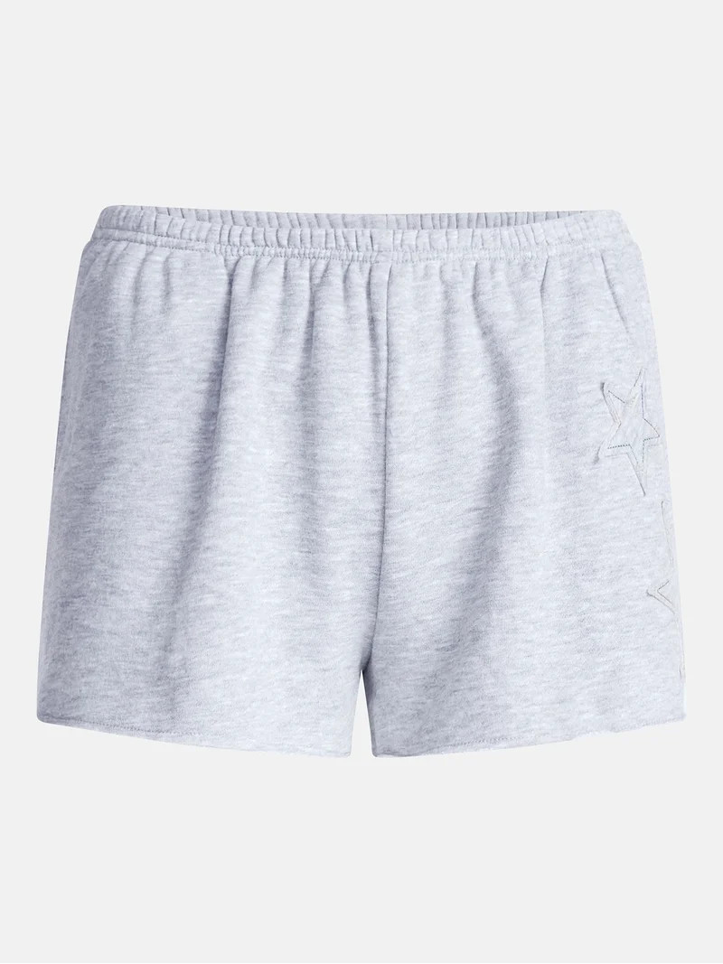 No Boundaries Embroidered Star Fleece Shorts, 2'' Inseam, Women's XXS-XXL | Walmart (US)