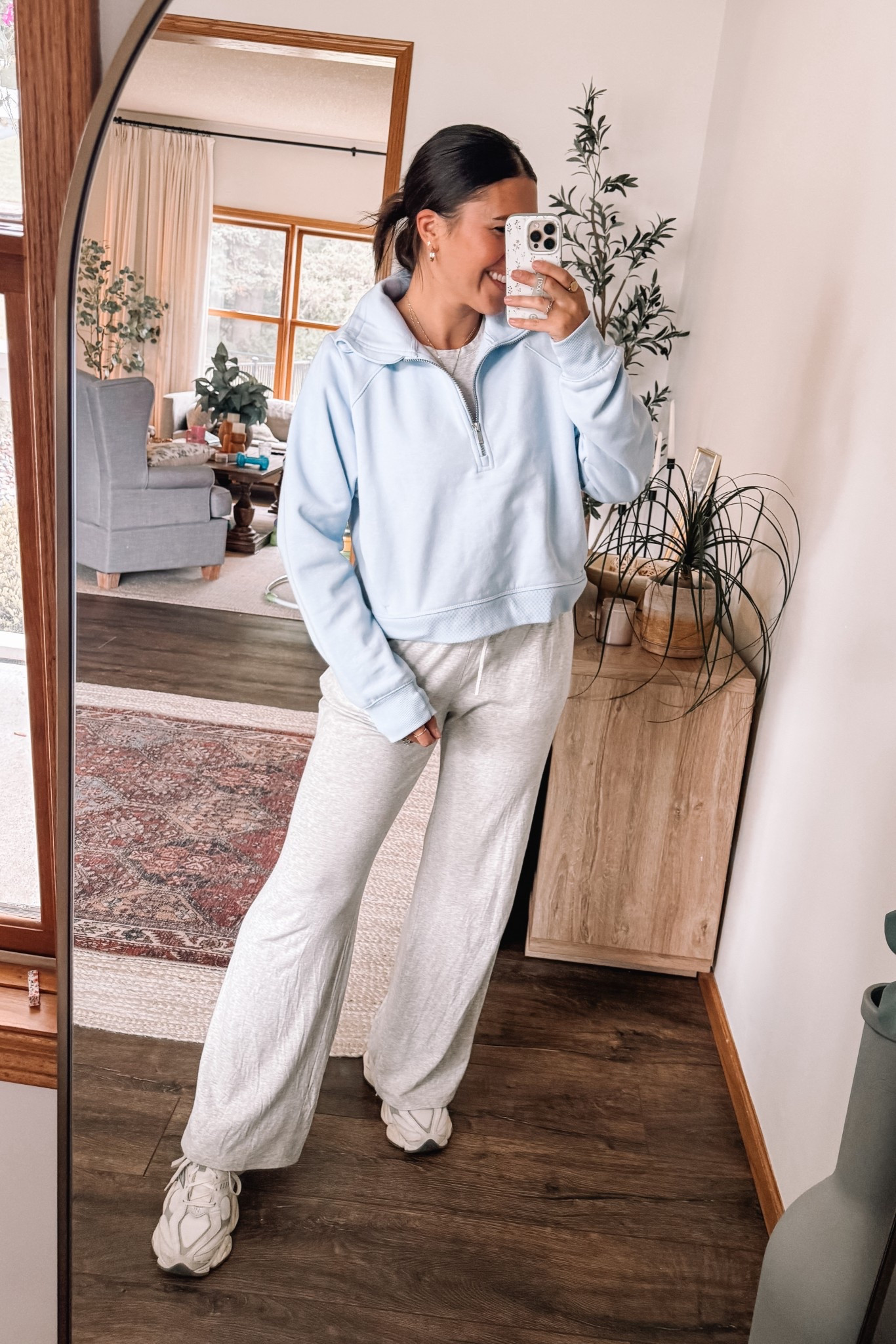 Looove this periwinkle blue pullover from Target. Paired it with the matching set I’d been wearing on repeat postpartum.

Medium 

Target style 
Travel outfit 
Postpartum outfit 
Target finds
New balance sneakers

#LTKStyleTip #LTKFindsUnder50 #LTKShoeCrush