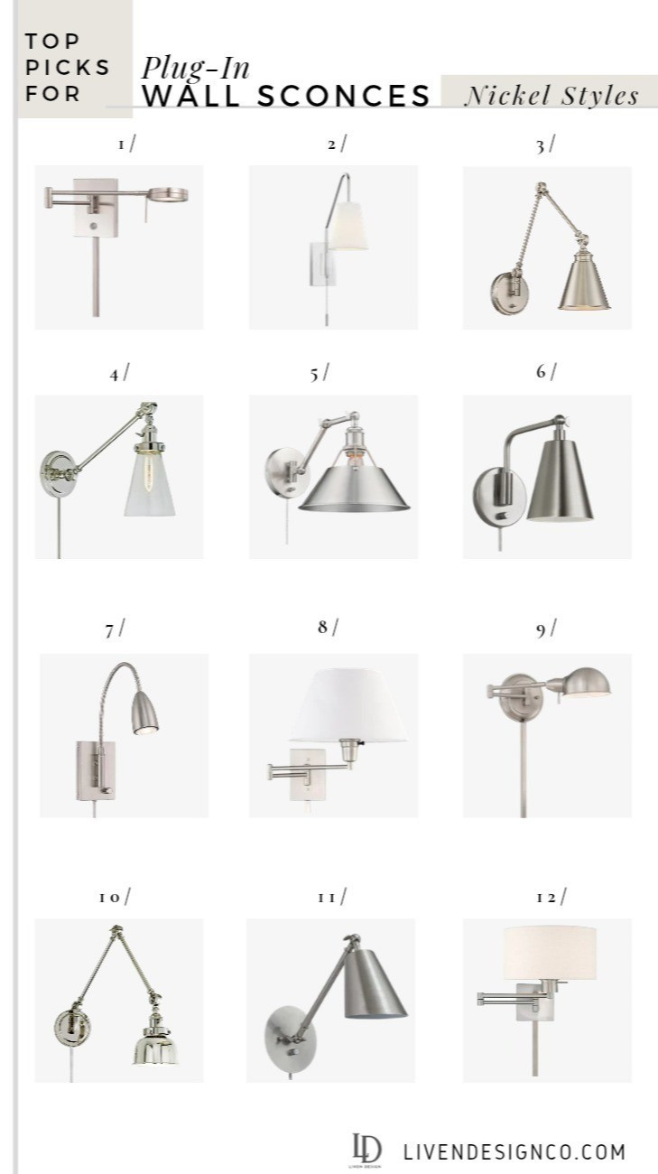 Plug in nickel sconce. Wall sconce. Swing arm sconce. Modern sconce. Bedside sconce

#LTKSeasonal #LTKHome #LTKSaleAlert