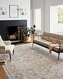 Chris Loves Julia x Loloi Rosemarie ROE-05 Oatmeal / Lavender Oriental Area Rug 2'-7" x 4' | Amazon (US)