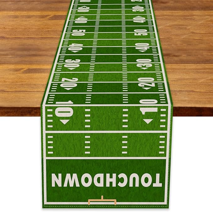Rainlemon Linen American Football Table Runner Game Day Birthday Party Kitchen Dining Room Table ... | Amazon (US)