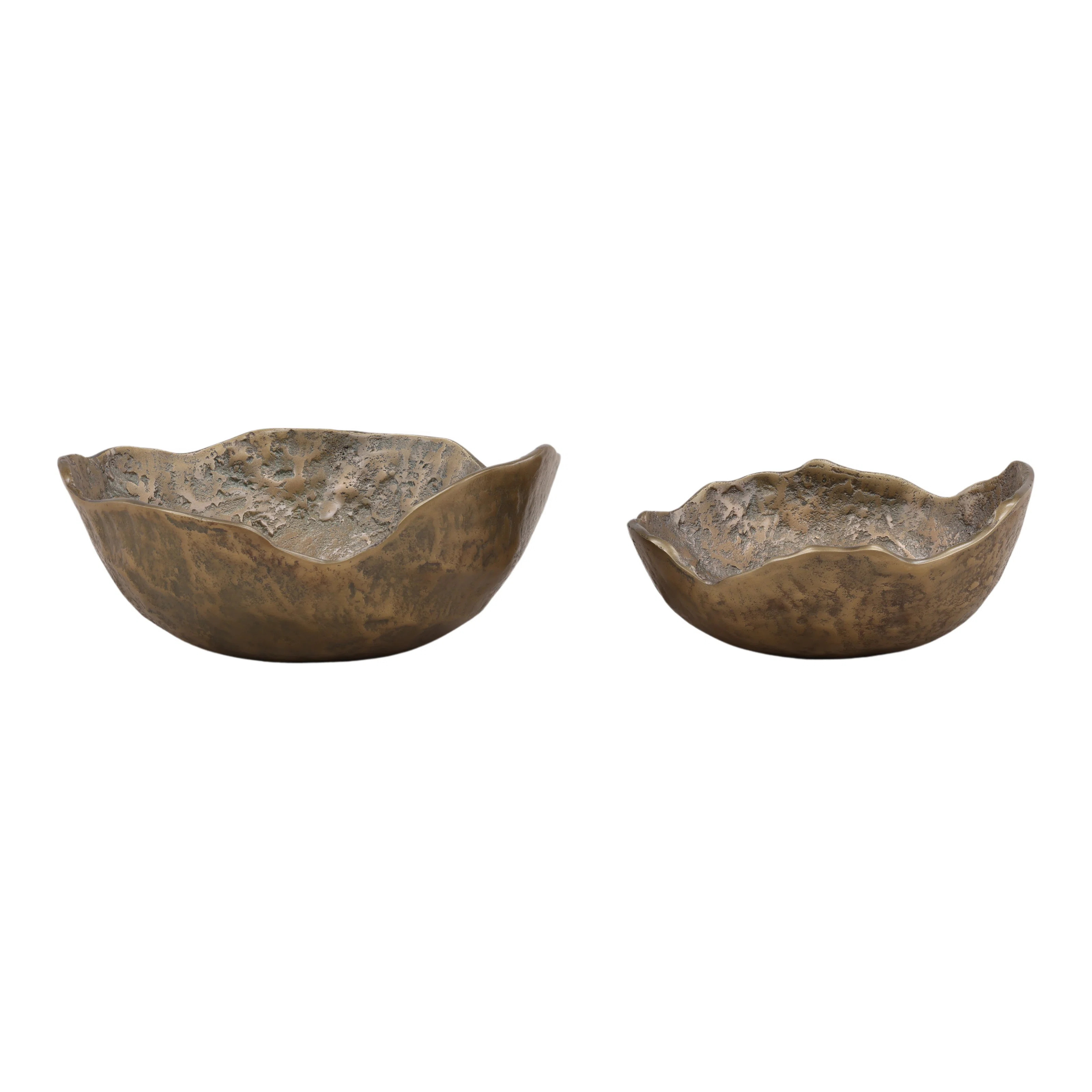 Damara Bowl Set Of 2 Antique Brass | Perigold