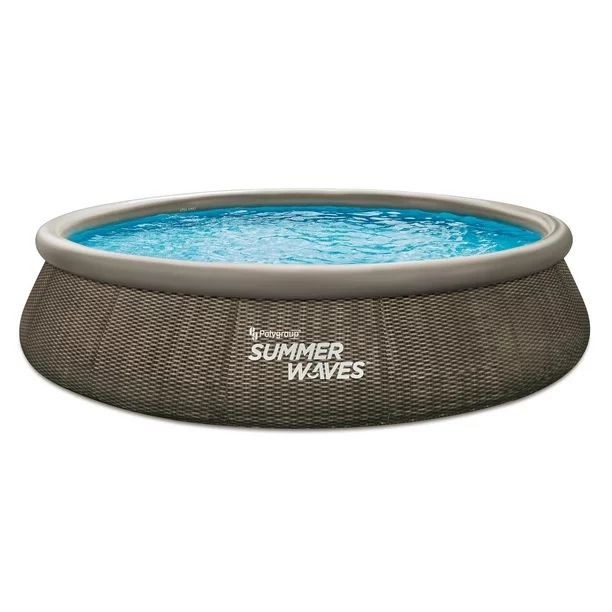Summer Waves 15 ft Dark Double Rattan Quick Set Pool, Round, Ages 6+, Unisex - Walmart.com | Walmart (US)