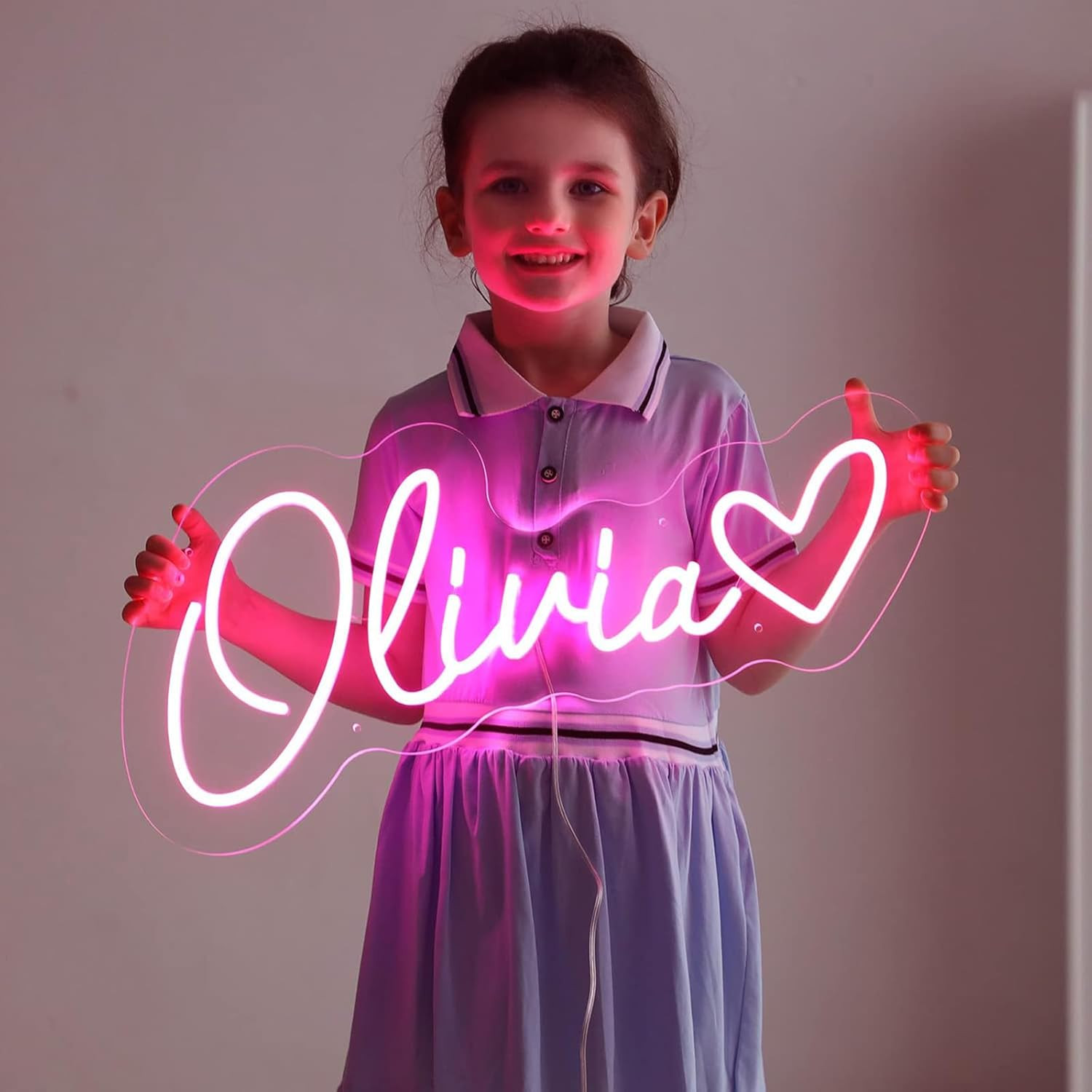 Custom Neon Sign,LED Neon Signs Customizable For Wall Decor,Kids Name Sign and Birthday Gift,Wedd... | Amazon (US)