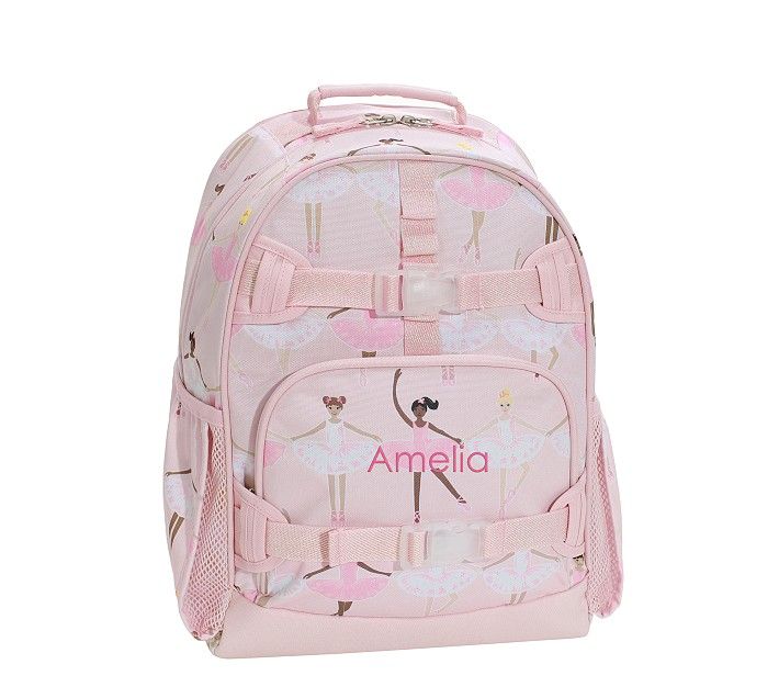 Mackenzie Pink Shimmer Ballerinas Backpacks | Pottery Barn Kids