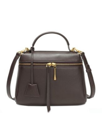 Susu Avery Pebble Leather Camera Bag Structured Crossbody Purse with Wide Strap - Beige/cream/light taupe | Macy's
