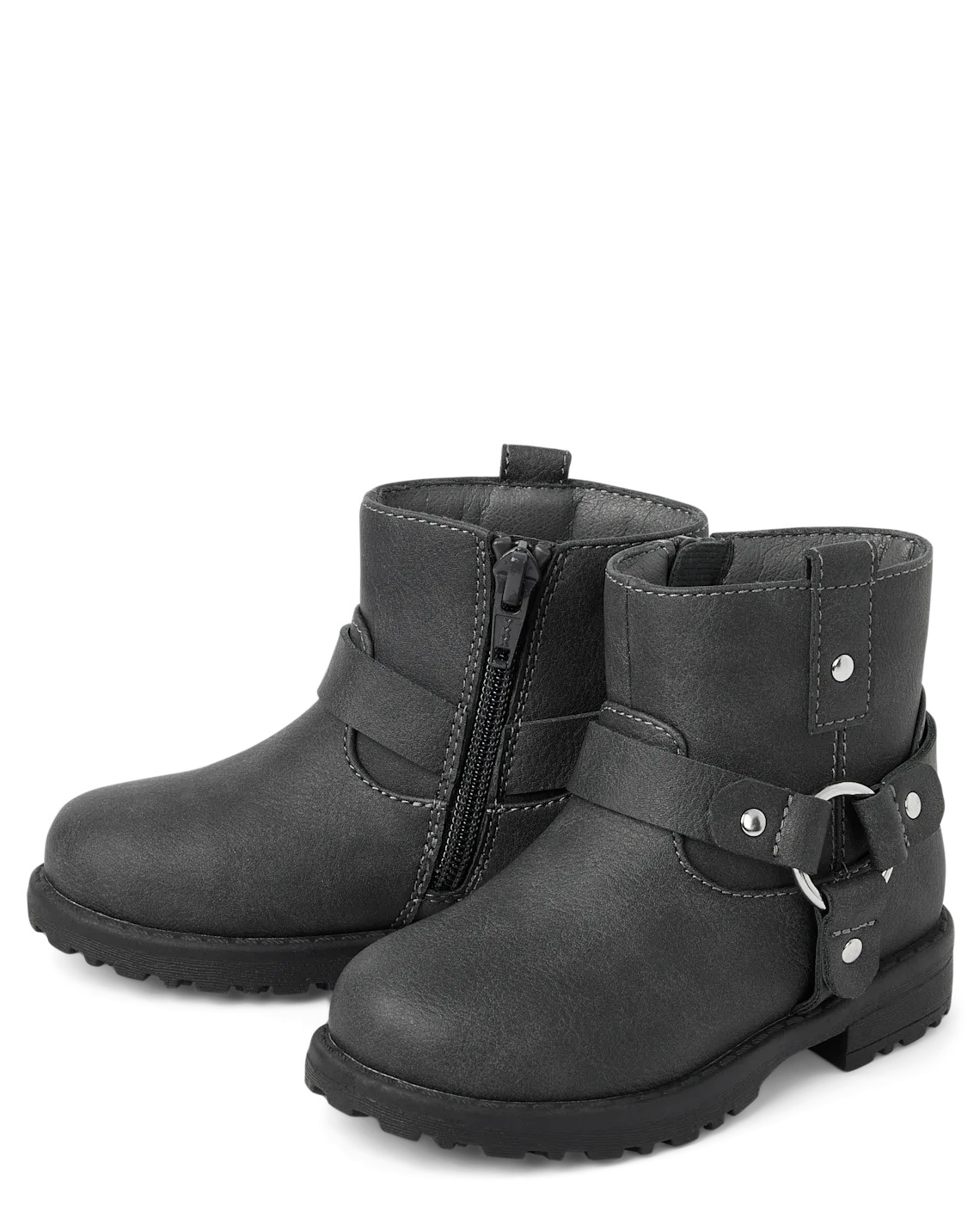 Toddler Girls Moto Boots - gray | The Children's Place