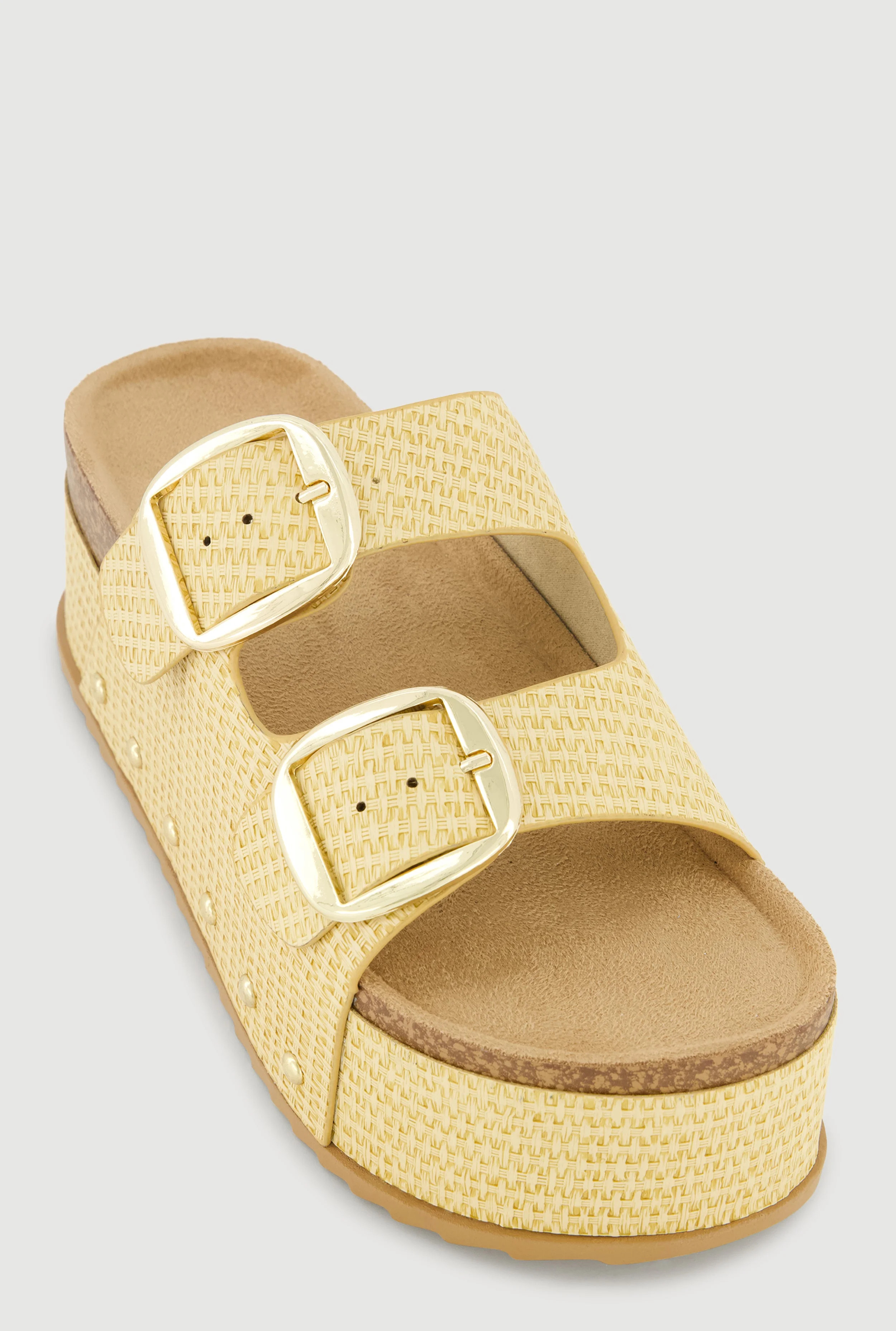Women's Double Band Platform Footbed Sandals | Walmart (US)