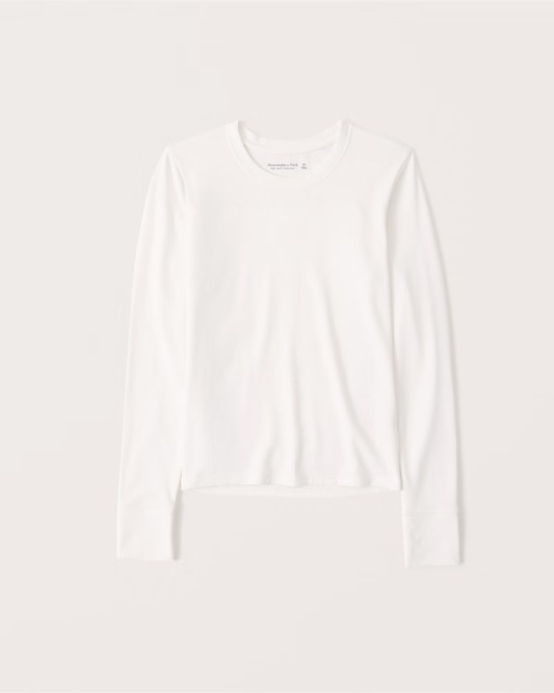 Long-Sleeve Luxe Cozy Crewneck Top | Abercrombie & Fitch (US)