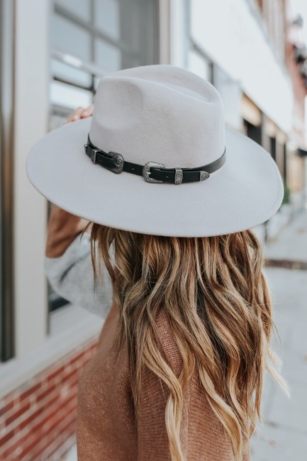 Napa Valley Grey Western Belted Hat | Magnolia Boutique