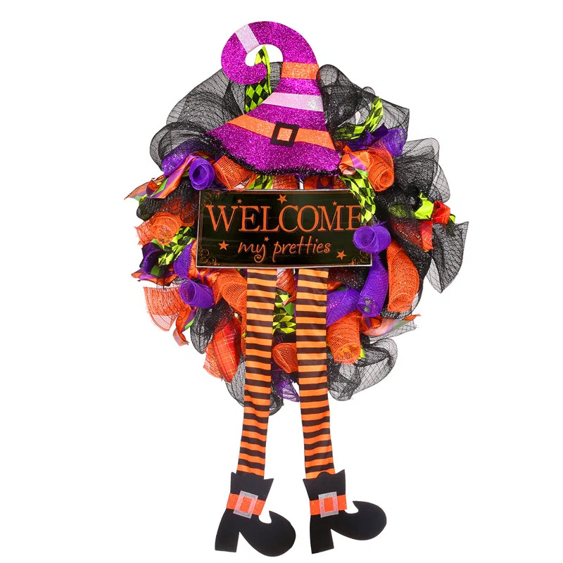 Witch's Charm 20" Halloween Wreath | Wayfair North America