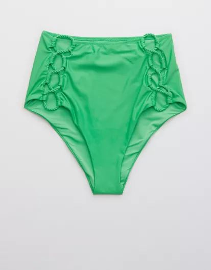 Aerie Cut Out High Waisted Cheeky Bikini Bottom | American Eagle Outfitters (US & CA)
