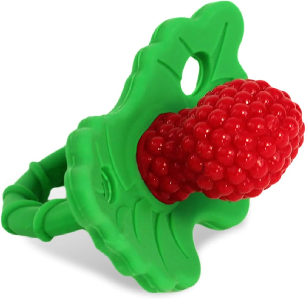 RaZbaby RaZberry Silicone Baby Teether Toy - Berrybumps Soothe Babies Sore Gums - Hands Free Desi... | Amazon (US)