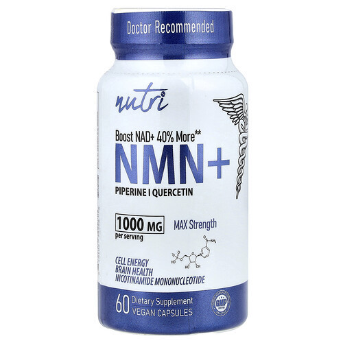 Nutri, NMN+, Max Strength, 60 Vegan Capsules | iHerb