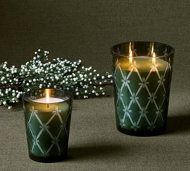 Star Cut Glass Candle - Aspen Pine | Pottery Barn (US)
