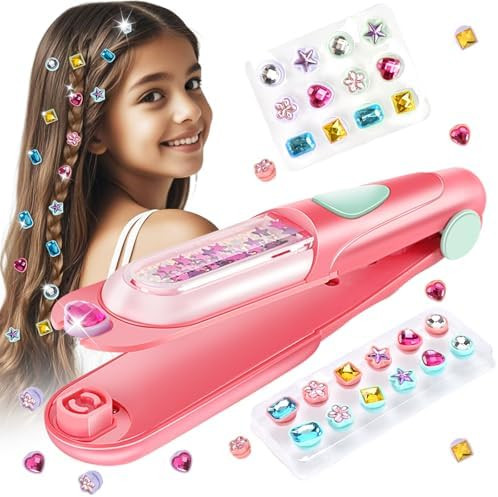 Hair Gem Stamper Kit, Bling Hair Jewels for Girls Toys, Hair Styling Tool with Reusable Shining D... | Amazon (US)