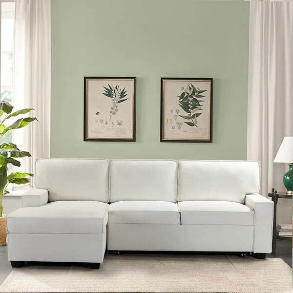89" Wide Left Hand Facing Sleeper Sofa & Chaise | Wayfair North America