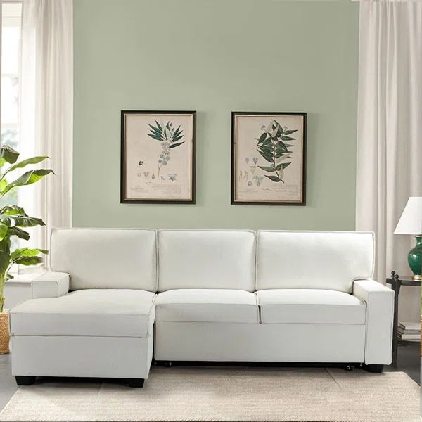 89" Wide Left Hand Facing Sleeper Sofa & Chaise | Wayfair North America