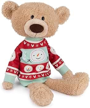 GUND Toothpick with Holiday Sweater, Classic Teddy Bear Stuffed Animal for Ages 1 and Up, Beige/R... | Amazon (US)