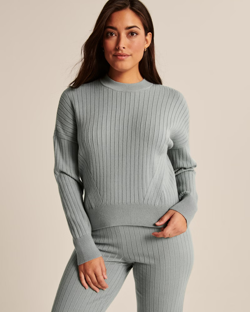 Women's LuxeLoft Crew Sweater | Women's Up To 50% Off Select Styles | Abercrombie.com | Abercrombie & Fitch (US)