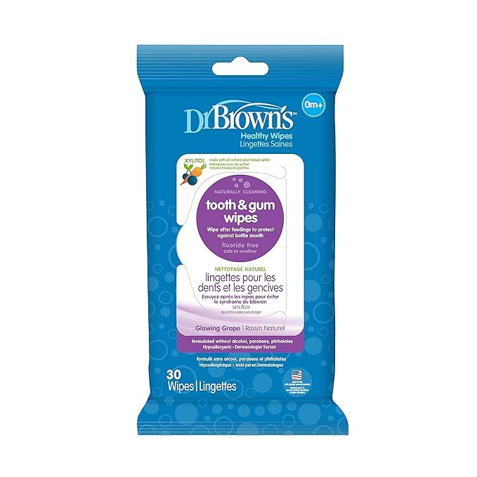 Dr. Brown's Tooth, Tongue and Gum Cleaner Wipes, 30 Count | Amazon (US)