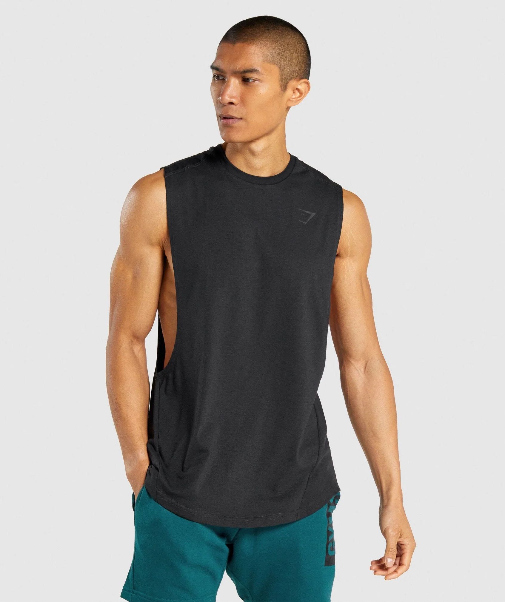 Gymshark Bold Drop Arm Tank - Black | Gymshark US