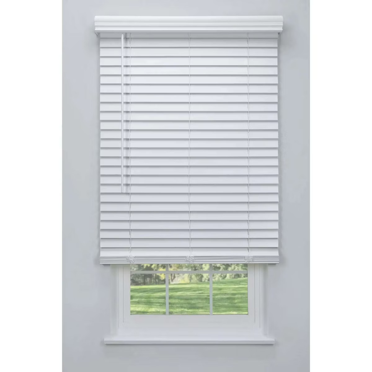 Linen Avenue Cordless Faux Wood Blind, Outside Mount | Target
