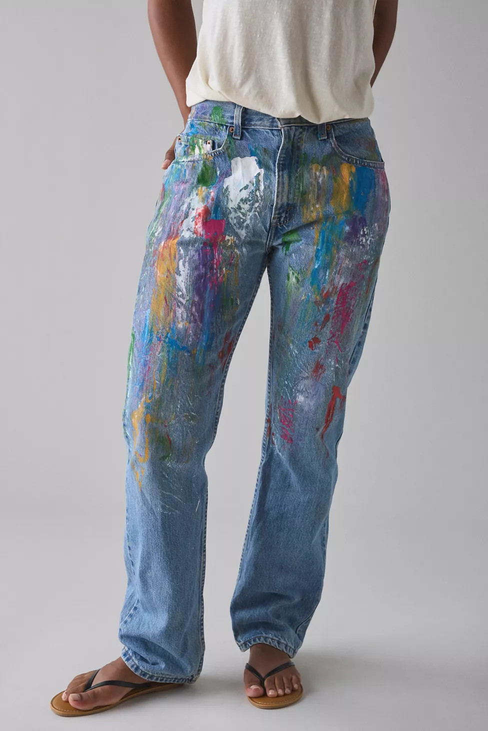 ReMADE by UO Paint Splatter Loose Levi’s® Jean | Urban Outfitters (US and RoW)