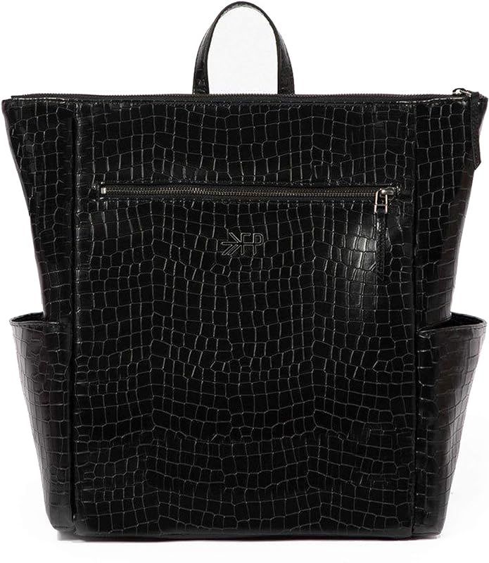 Freshly Picked Minimal Diaper Bag Backpack, Onyx Black Croc | Amazon (US)
