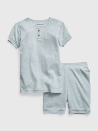 babyGap 100% Organic Cotton Henley PJ Shorts Set | Gap (US)