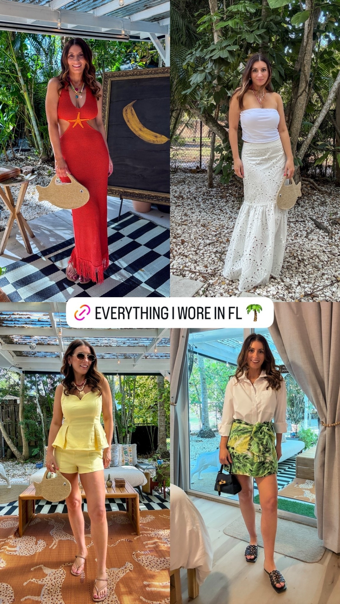 Everything I wore out for dinner in Naples, FL

Cupshe red crochet dress (medium)
White tube top (medium)
White eyelet maxi skirt (medium)
Butter yellow peplum top (4)
Butter yellow micro shorts (small)
Oversized button down shirt (medium)

Spring break outfits, beach outfits, date night outfit, maxi dress, crochet dress, maxi shirt, two piece set

#LTKSeasonal #LTKootd #LTKSaleAlert