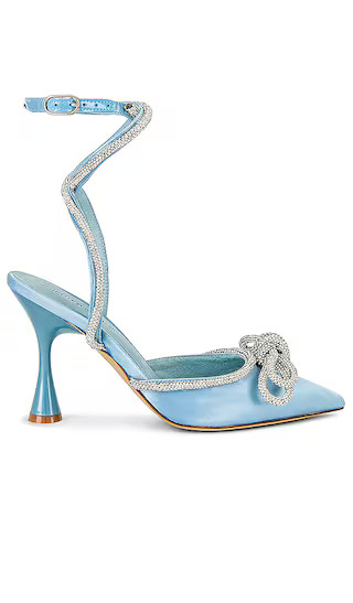 X REVOLVE Apresdouze Heel in Baby Blue Satin Silver | Revolve Clothing (Global)