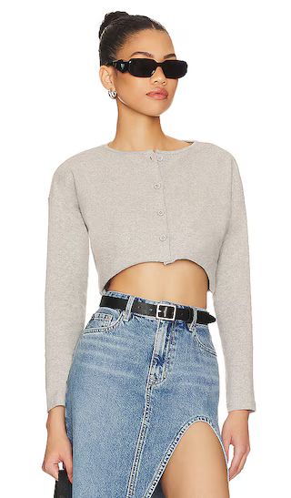 Keaton Cropped Top in Heather Grey | Revolve Clothing (Global)