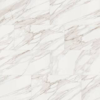 Strata 12 in. x 24 in. Matte Ceramic Marble Look Floor and Wall Tile (16 sq. ft. /Case) | The Home Depot