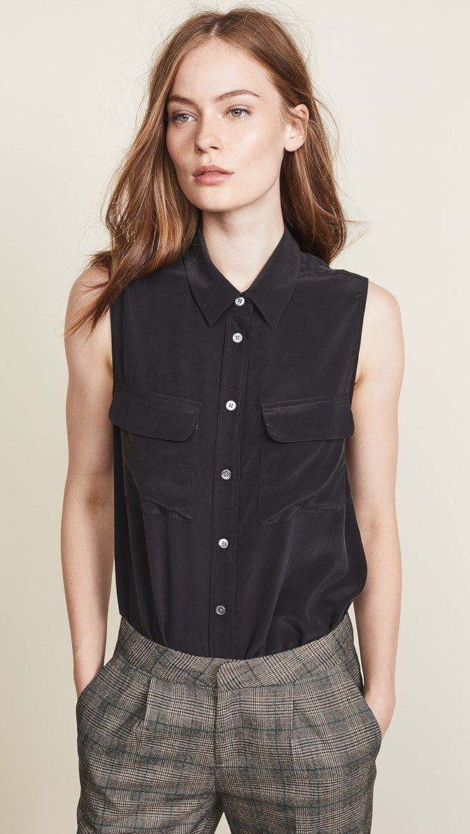 Sleeveless Slim Signature Blouse | Shopbop