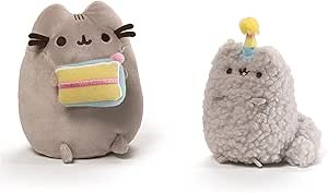 GUND Pusheen and Stormy Birthday Set Plush, Collectible Stuffed Animals for Ages 8 and Up, Gray, ... | Amazon (US)