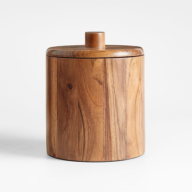 Tondo Small Wood Canister + Reviews | Crate & Barrel | Crate & Barrel