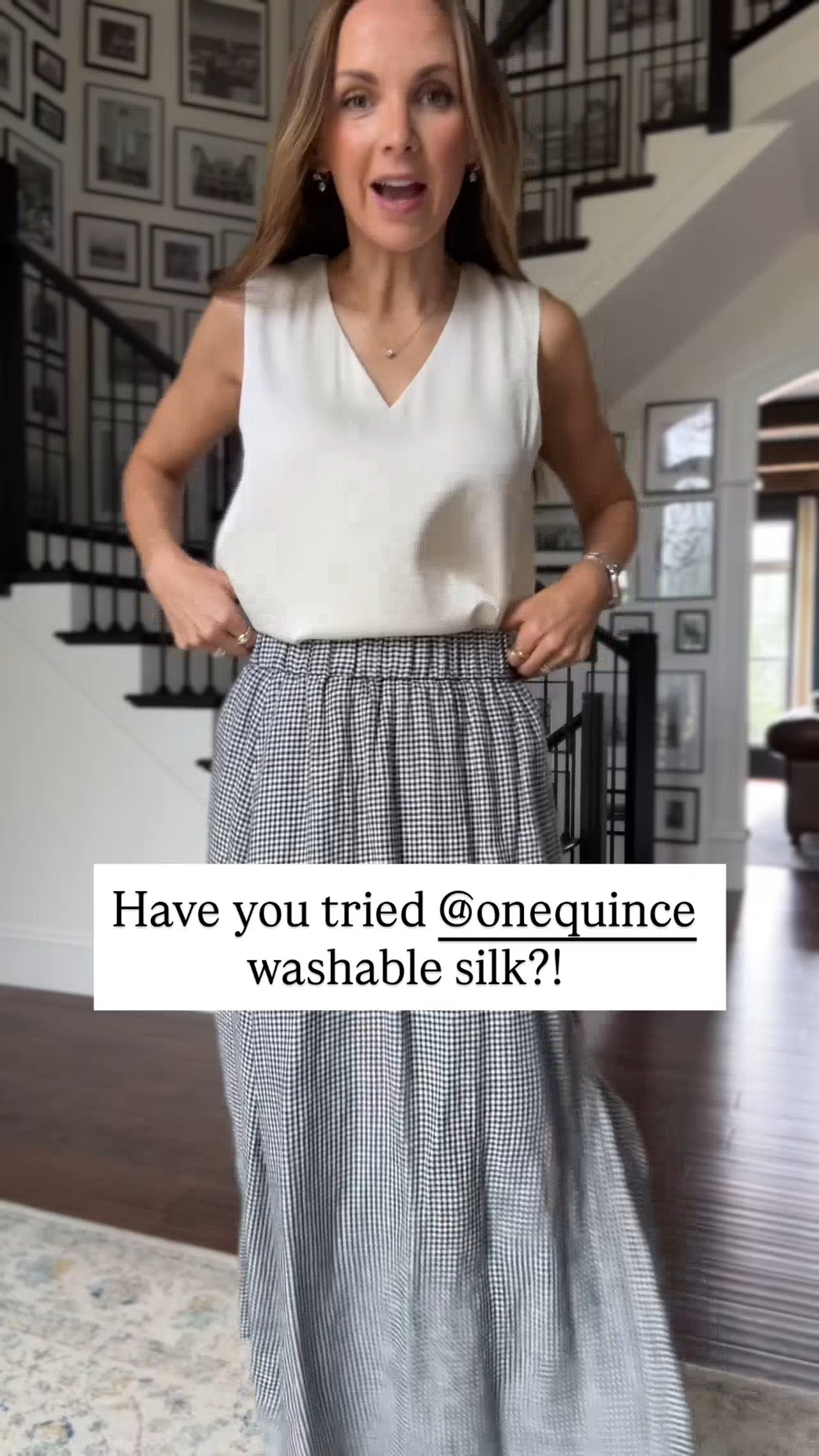 @Quince  washable silk is high quality at a great price point. Such a classic fit you will wear over and over. #quincepartner