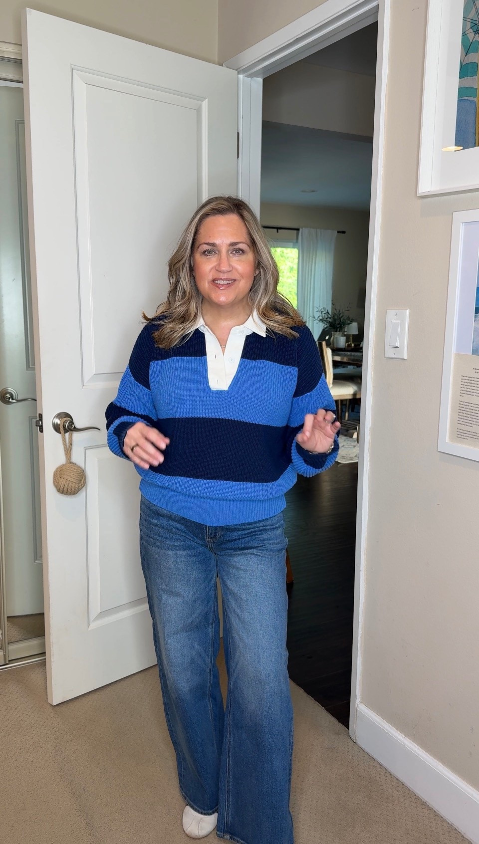 I’m loving this modern take on a rugby! Give me all the 90s vibe with a little bit of California casual/cool. On sale for $45  




#LTKootd #LTKSaleAlert #LTKOver40