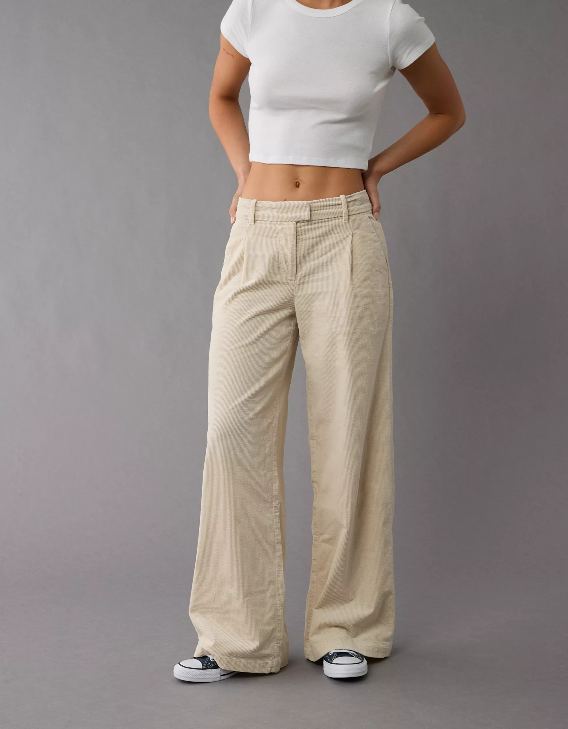 AE Stretch Corduroy High-Waisted Wide-Leg Trouser | American Eagle Outfitters (US & CA)