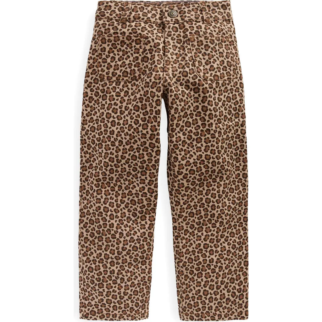 Mini Boden Kids' Leopard Print Cotton Pants at Nordstrom, Size 4-5Y | Nordstrom