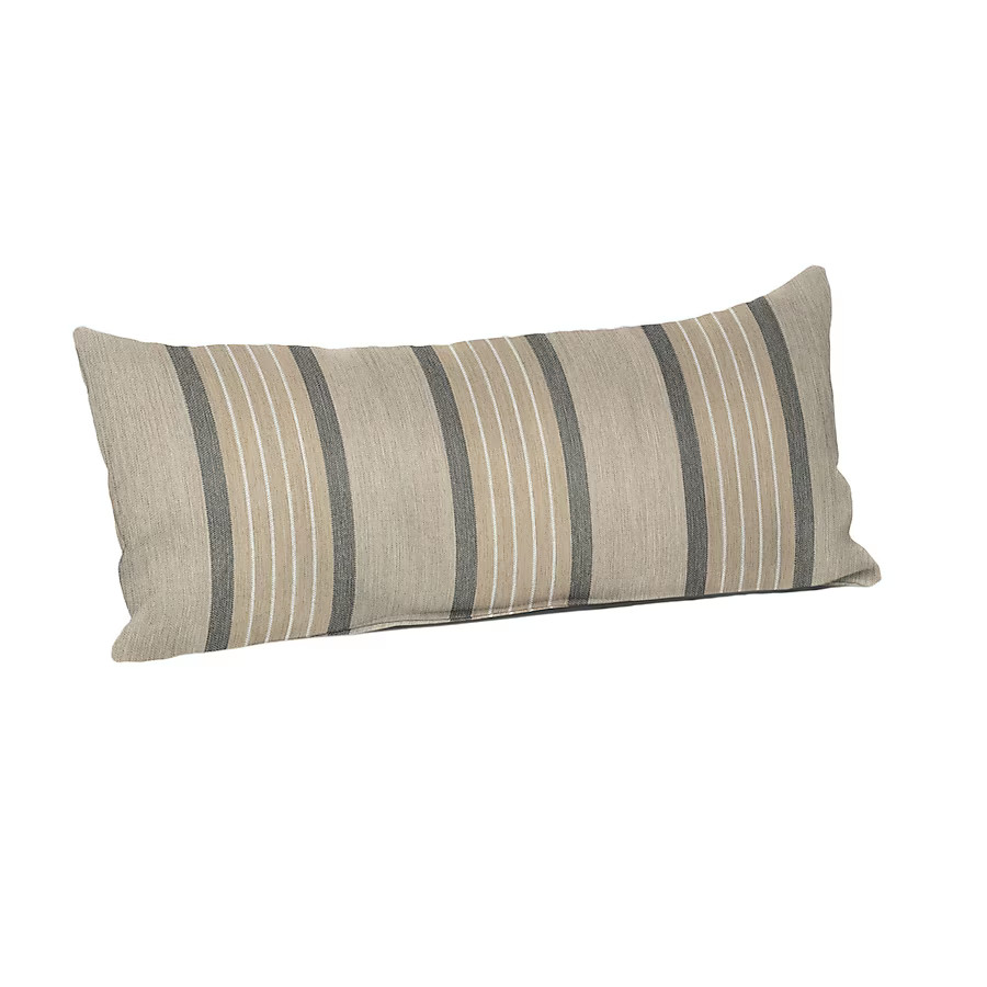 Sunbrella Pillows Striped Cove Pebble Rectangular Throw Pillow | Lowe's