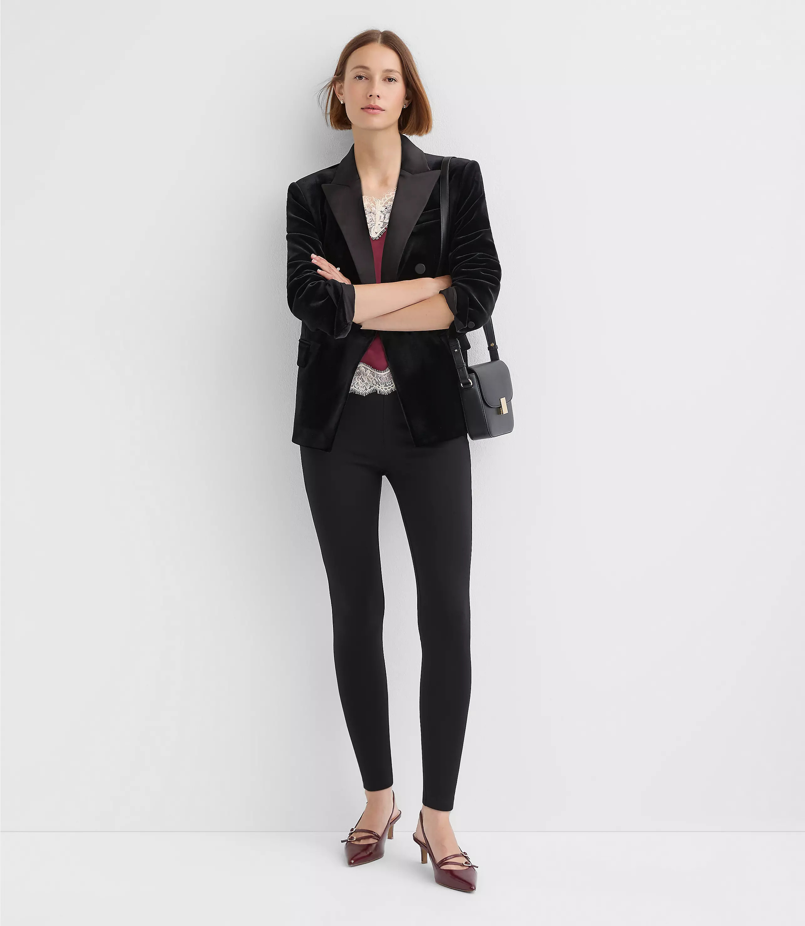 Petite Darted Leggings in Ponte | LOFT