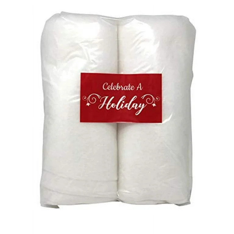 Celebrate A Holiday Christmas Snow Roll - 2 Packages of 3 Foot X 8 Foot Artificial Snow Blankets ... | Walmart (US)