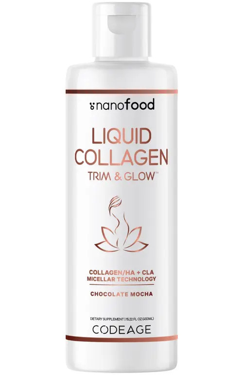 Codeage Liquid Collagen Trim & Glow Supplement Chocolate in White at Nordstrom | Nordstrom