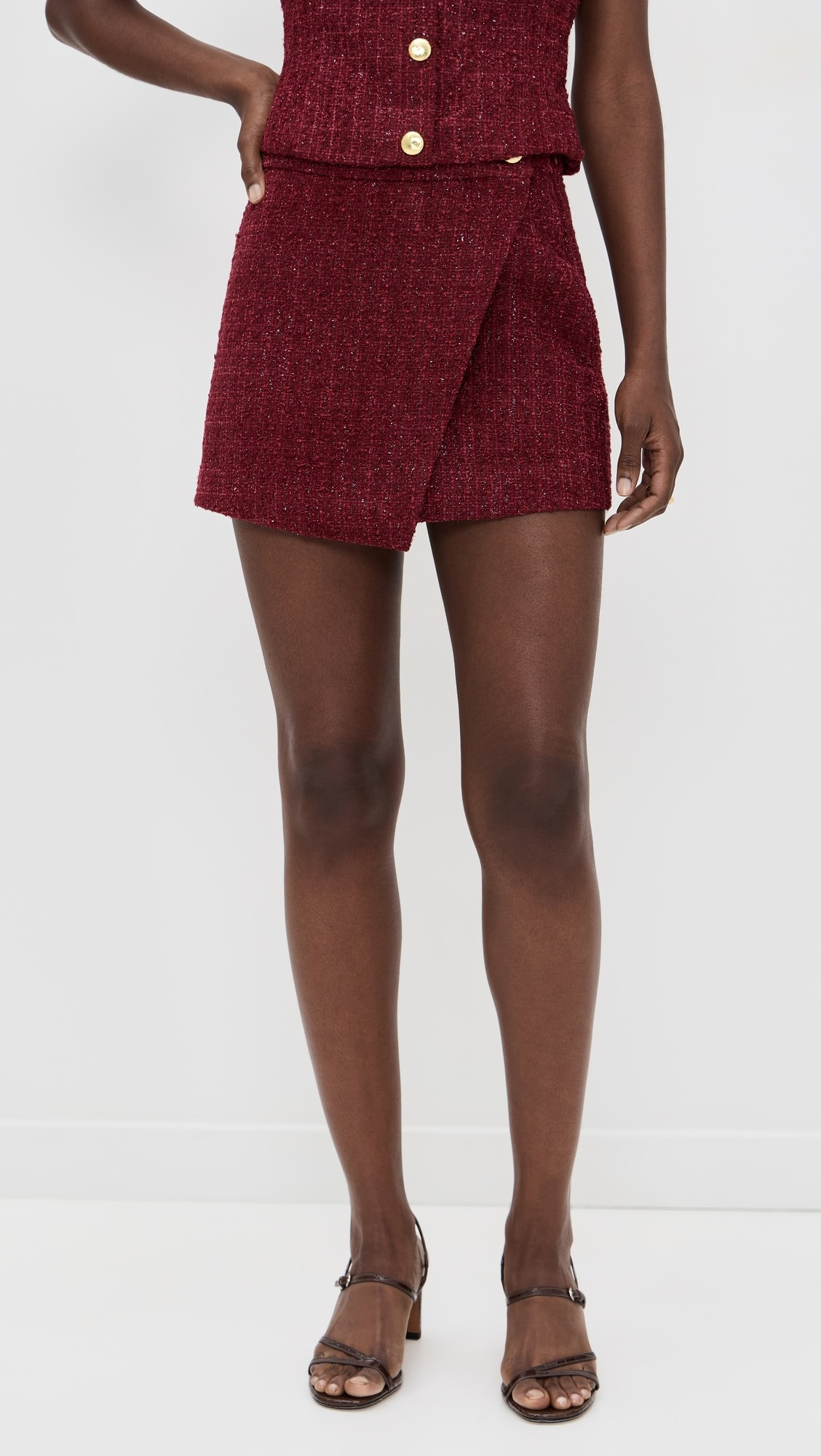 Tweed Front Flap Mini Skirt | Shopbop