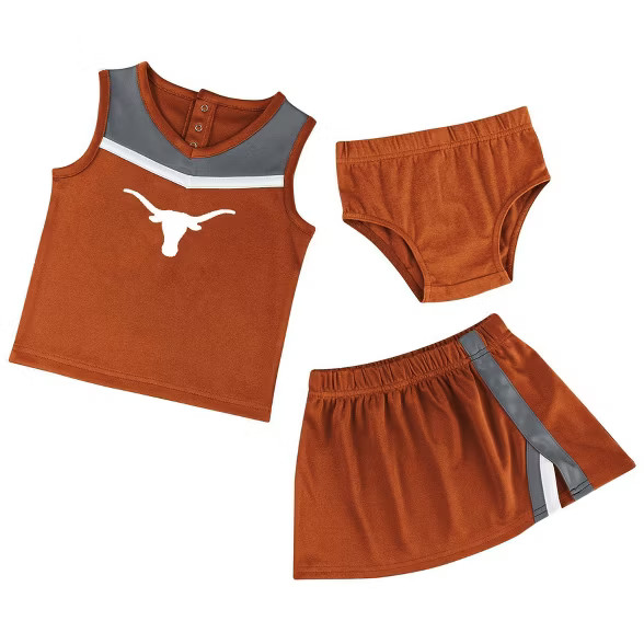 NCAA Texas Longhorns Toddler Girls' 3pc Cheer Set | Target
