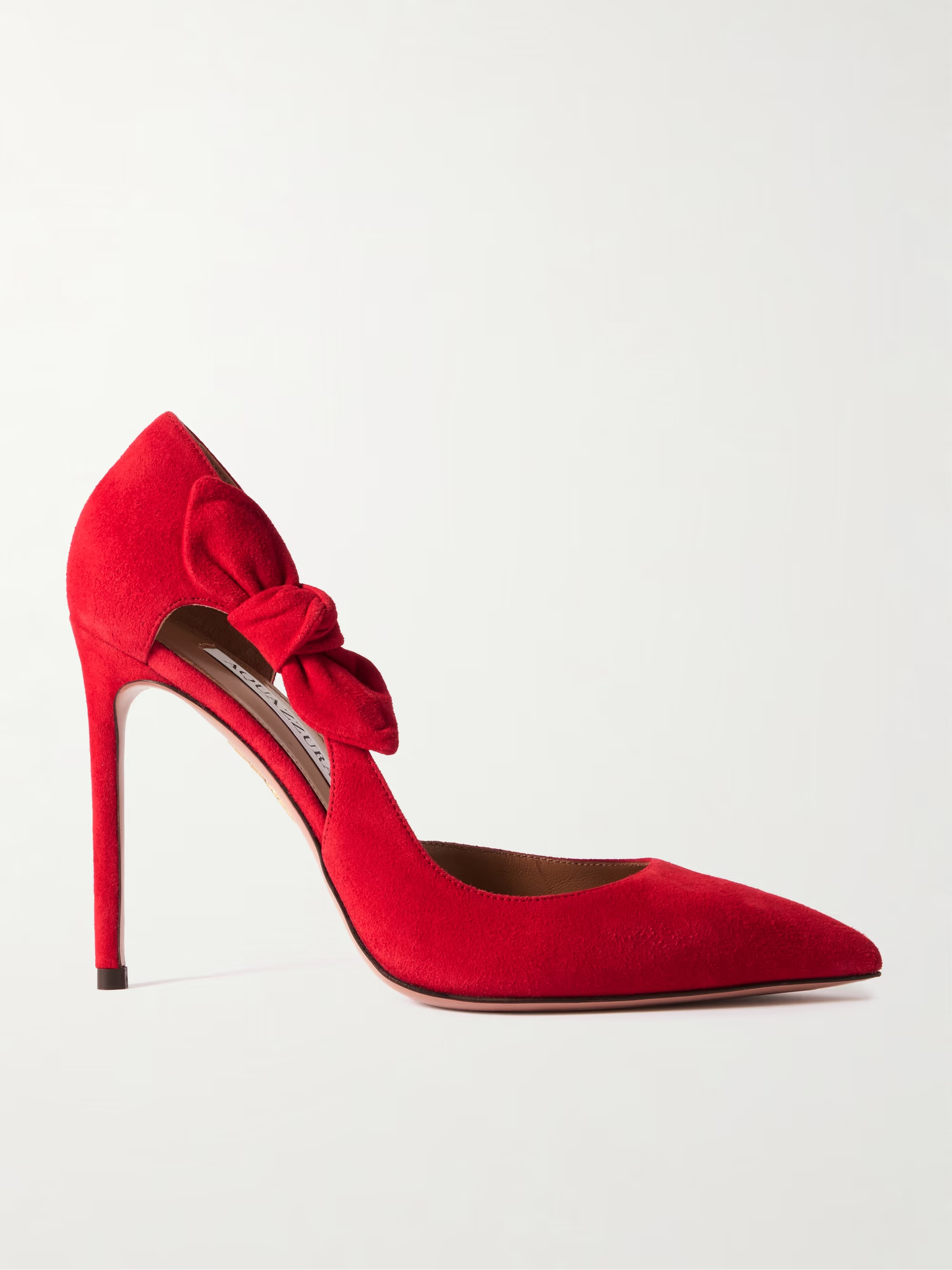 Very Bow Tie 105 suede point-toe pumps | NET-A-PORTER (UK & EU)